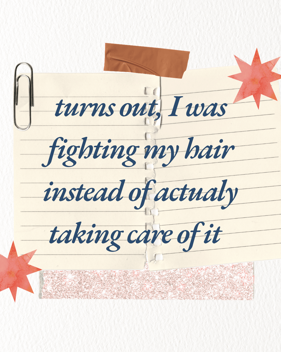 turns out, I was fighting my hair